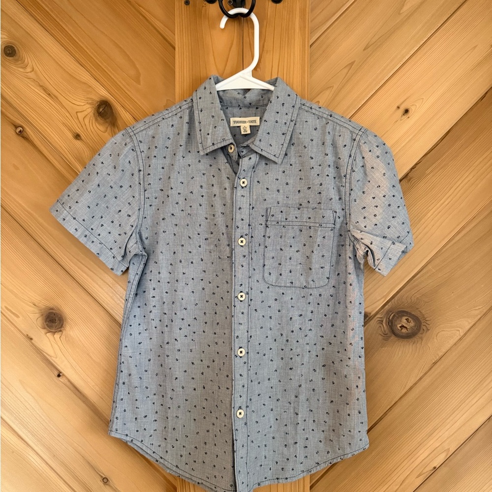 Tucker + Tate Blue Patterned Casual Boy’s Shirt